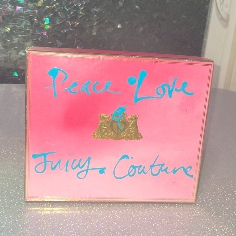 Y2k Vintage Juicy Couture Peace, Love, & Juicy Perfume Display Box!